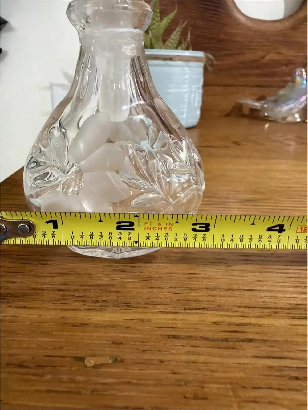 VTG Glass Perfume Bottle Heritage princess art deco Glass Stopper Floral Chateau - Picture 9 of 10